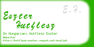 eszter hutflesz business card